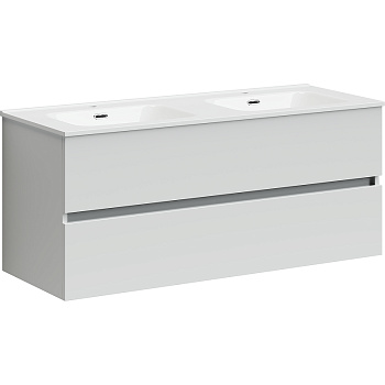 Тумба подвесная SANCOS Urban 1190х450х550, c двумя ящиками оснащенными доводчиками, белый глянец , арт. UR120-2W Тумба подвесная SANCOS Urban 1190х450х550, c двумя ящиками оснащенными доводчиками, белый глянец , арт. UR120-2W