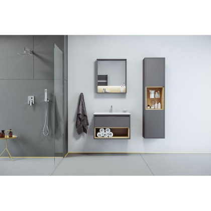 Шкаф-пенал EXCELLENT Tuto 40 см (серый/дуб) Шкаф-пенал EXCELLENT Tuto 40 см (серый/дуб)