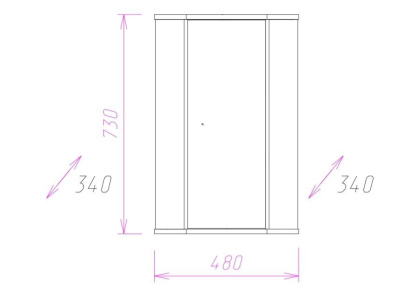 Шкаф Onika Модерн 34 подвесной, белый, угловой, универсальный Шкаф Onika Модерн 34 подвесной, белый, угловой, универсальный