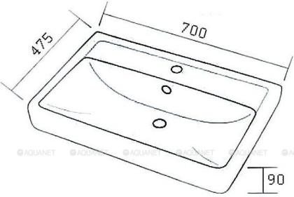 Раковина керамическая "Q70" Раковина керамическая "Q70"