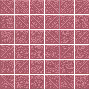 Мозаика 21028 Ла-Виллет розовый темный 30,1*30,1*6,9(7шт/0,634м2), м2 Мозаика 21028 Ла-Виллет розовый темный 30,1*30,1*6,9(7шт/0,634м2), м2