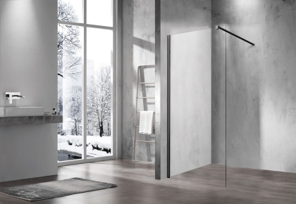 Душевая перегородка Walk-In VSW-1H800CLB, 800*2000, матовый черный, стекло прозрачное Душевая перегородка Walk-In VSW-1H800CLB, 800*2000, матовый черный, стекло прозрачное