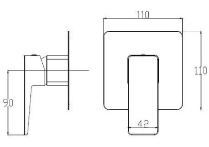 Смеситель для душа скрытого монтажа OMNIRES PARMA PM7445CRB (хром/белый)