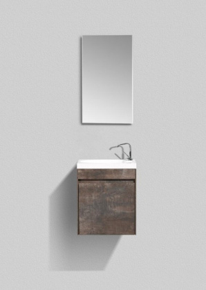 Тумба с раковиной подвесная с дверкой BelBagno PIETRA MINI 46-R Stucco Cemento, раковина белая Тумба с раковиной подвесная с дверкой BelBagno PIETRA MINI 46-R Stucco Cemento, раковина белая