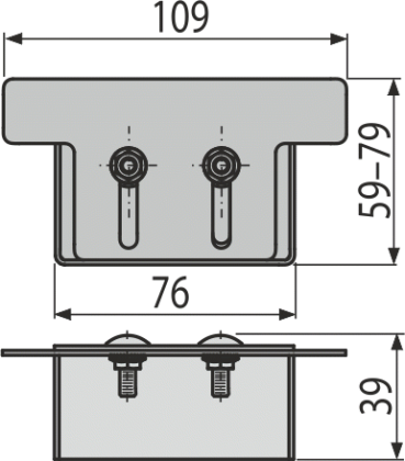 Заглушка для дренажных желобов 100 мм, нержавеющая сталь