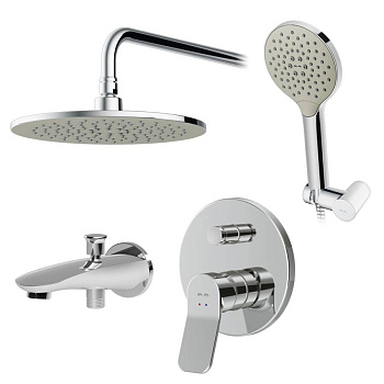 FB85A10010 X-Joy, набор: Смеситель д/в/душа, верхний душ 250 мм, держатель д/верхн.душа, душ.набор (ручн FB85A10010 X-Joy, набор: Смеситель д/в/душа, верхний душ 250 мм, держатель д/верхн.душа, душ.набор (ручн