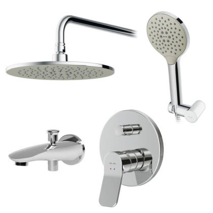 FB85A10010 X-Joy, набор: Смеситель д/в/душа, верхний душ 250 мм, держатель д/верхн.душа, душ.набор (ручн FB85A10010 X-Joy, набор: Смеситель д/в/душа, верхний душ 250 мм, держатель д/верхн.душа, душ.набор (ручн