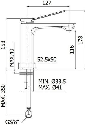 Смеситель для раковины Paffoni Tilt TI071ST