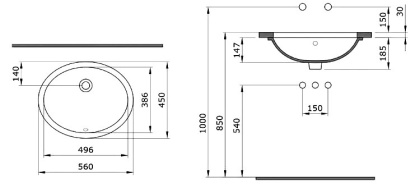 Раковина  Parma, белый, 1384-001-0125, шт
