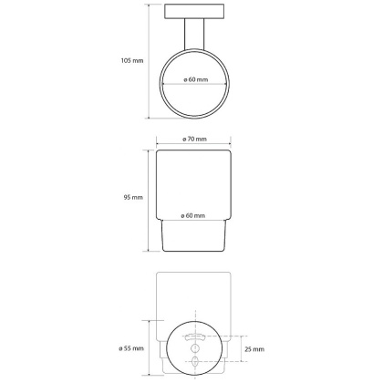 Держатель зубных щеток, стакан