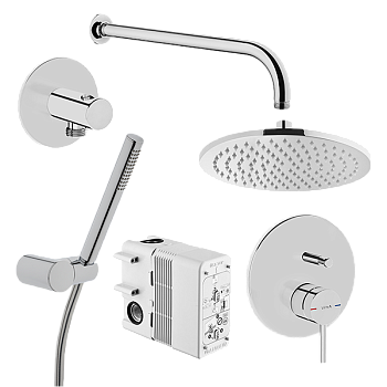 Набор встроенной душевой системы Origin,хром