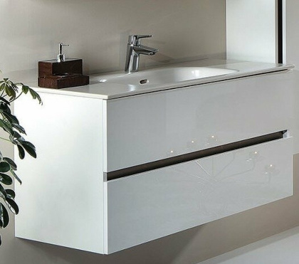 Тумба без раковины Vallessi 120*46cm WHITE 2 полки, 837-120-W Boheme