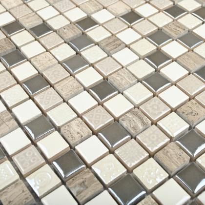 Мозайка натуральный камень Smoke 300*300 (11шт), м2