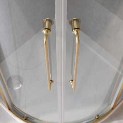 RELAX-304-RH-2-120/90-C-BORO Душевой уголок, отделка Брашированное золото