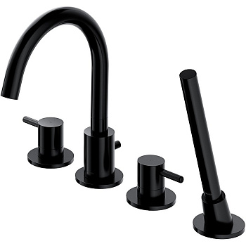 Смеситель для ванны на 4 отверстия OMNIRES Y Y1232BL (черный BLH)