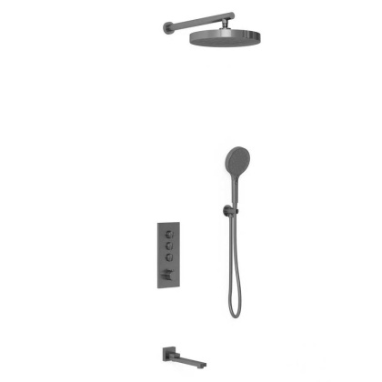 Душевой комплект VSFW-433TI2GM встраиваемый, вороненая сталь
