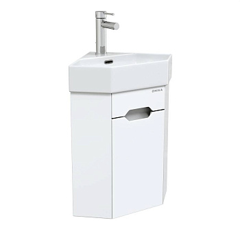 Тумба Onika Айленд 35 подвесная, белая, угловая (ум. Line)