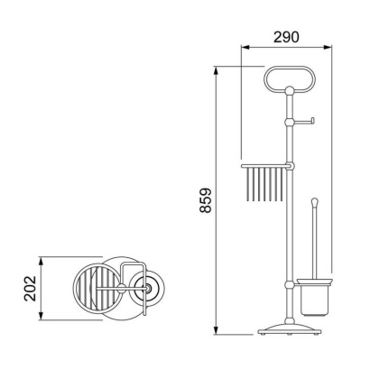 Стойка в ванную комнату Timo Nelson 160185/02 антик Стойка в ванную комнату Timo Nelson 160185/02 антик