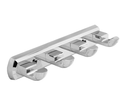Крючки для ванной комнаты настенные Kammel, 23,5х3,8х6,3 см, хром, K-8374