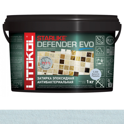 Затирка эпоксидная STARLIKE DEFENDER EVO, S.300 AZZURRO PASTELLO 1кг Затирка эпоксидная STARLIKE DEFENDER EVO, S.300 AZZURRO PASTELLO 1кг