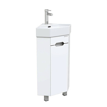 Тумба Onika Айленд 35 напольная, белая, угловая (ум. Line)