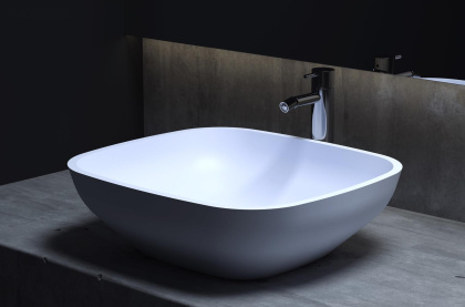 Раковина Salini GLORIA 308 1102208MRF S-Stone покраска по RAL полностью, накладная, матовая Раковина Salini GLORIA 308 1102208MRF S-Stone покраска по RAL полностью, накладная, матовая