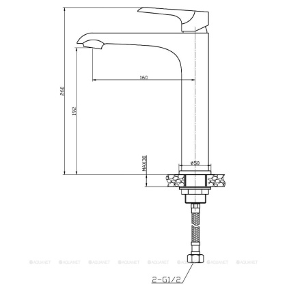 Смеситель для раковины Agger Glorious A1212100 Смеситель для раковины Agger Glorious A1212100