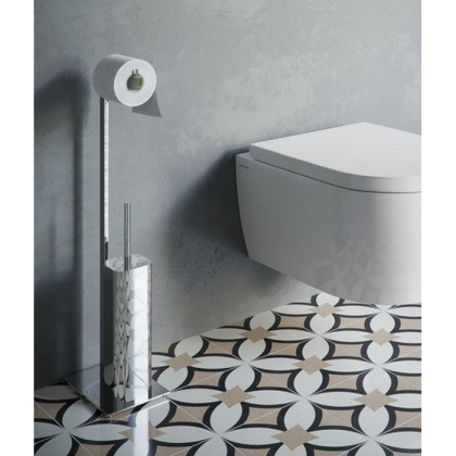 Ершик напольный с бумагодержателем EXCELLENT Riko (хром) Ершик напольный с бумагодержателем EXCELLENT Riko (хром)