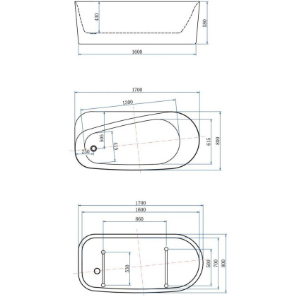 Акриловая ванна Allen Brau Priority 1 170x80 2.31001.21 белый матовый Акриловая ванна Allen Brau Priority 1 170x80 2.31001.21 белый матовый