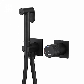 Смеситель ABBER Rund AF8725B с гигиеническим душем, черный матовый Смеситель ABBER Rund AF8725B с гигиеническим душем, черный матовый
