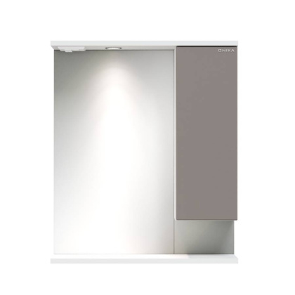 Шкаф-зеркало Onika Марви 60 мокко, правый, с подсветкой Шкаф-зеркало Onika Марви 60 мокко, правый, с подсветкой