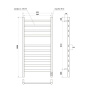 Полотенцесушитель электрический Point Селена PN16850B П10 500x1000, диммер справа, черный Полотенцесушитель электрический Point Селена PN16850B П10 500x1000, диммер справа, черный