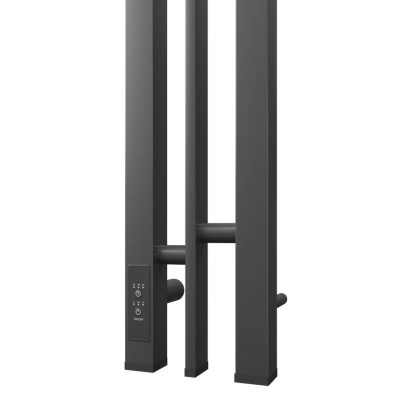 Полотенцесушитель электрический Point Фрея PN20712GB П2 100x1200 диммер слева, графит блеск Полотенцесушитель электрический Point Фрея PN20712GB П2 100x1200 диммер слева, графит блеск