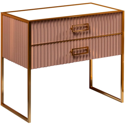 Тумба MONACO 100см h74см капучино глянец + золото под раковину чашу 867-100-CPG Boheme