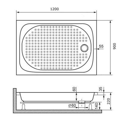 Душевой поддон RGW Lux/TN 90 x 120 см прямоугольный, акриловый, белый, 16180292-21 Душевой поддон RGW Lux/TN 90 x 120 см прямоугольный, акриловый, белый, 16180292-21