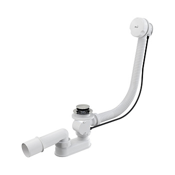 Сифон для ванны автомат комплект, белый Сифон для ванны автомат комплект, белый