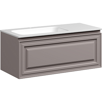 Тумба подвесная SANCOS Very 995х445х406, c одним  ящиком оснащенным доводчиками, левая , Doha Soft , арт.VR100LSM