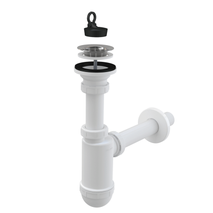 Сифон для умывальника DN32 с нержавеющей peшeткой DN63 Сифон для умывальника DN32 с нержавеющей peшeткой DN63