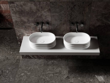 Раковина накладная ABBER Stein AS2650 белая матовая Раковина накладная ABBER Stein AS2650 белая матовая