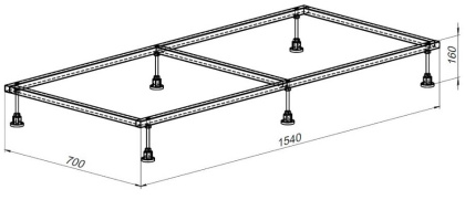 Каркас для поддона Allen Brau 160х80 8.00007 Каркас для поддона Allen Brau 160х80 8.00007