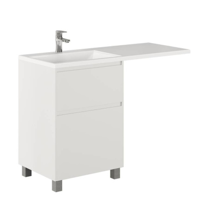 Тумба с раковиной напольная Creto Cafor White 110 левосторонняя