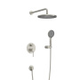 RELAX-DSET-01 Душевой комплект встраиваемый (смеситель встраиваемый, верхний душ, ручной душ со шлангом, штуцер с держателем), хром