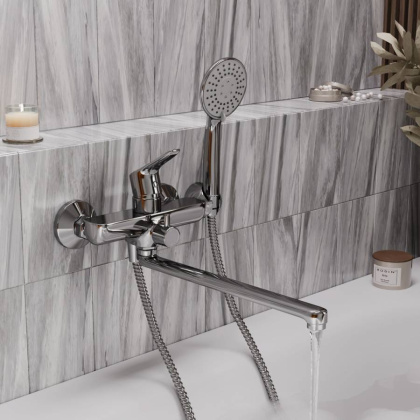 Lippe 4502L Смеситель для ванны с длинным изливом Wasserkraft