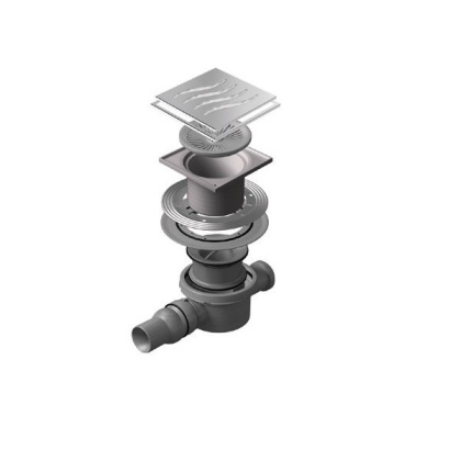 13000071 Точечный трап 150х150 мм Confluo Standard Tide 2 Mask , металл с перфорацией Tide (Волна), с рамкой Исполнение: Хром  13000071 Точечный трап 150х150 мм Confluo Standard Tide 2 Mask , металл с перфорацией Tide (Волна), с рамкой Исполнение: Хром