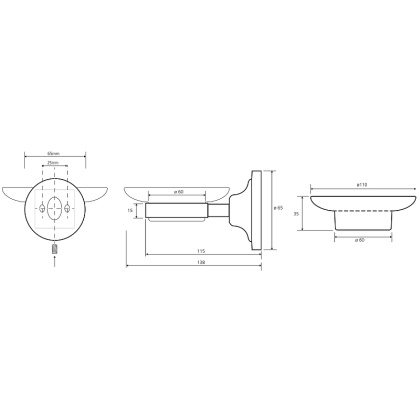 Мыльница Bemeta Retro chrom 144308022 Хром Мыльница Bemeta Retro chrom 144308022 Хром