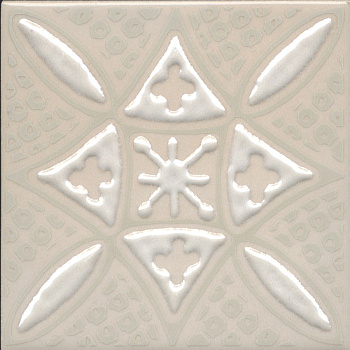 Декор Бахия 2 бежевый светлый глянцевый 9,8x9,8x0,7