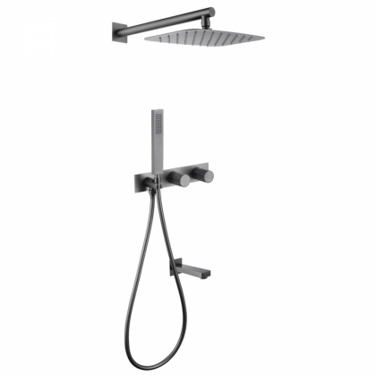 Душевая система ABBER Rund AF8717NG скрытого монтажа с изливом, никель Душевая система ABBER Rund AF8717NG скрытого монтажа с изливом, никель