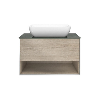 Тумба PLAZA Modern подвесная с ящиком и полкой 80, дуб Орегон PLB.M.80.1\OAK.O Тумба PLAZA Modern подвесная с ящиком и полкой 80, дуб Орегон PLB.M.80.1\OAK.O