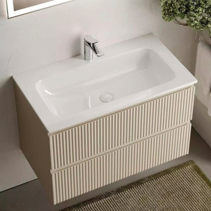 Тумба подвесная SANCOS Snob R 790х445х500, c двумя ящиками оснащенными доводчиками, Beige Soft , арт.SNR80CE