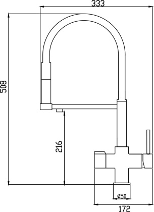 Смеситель для кухни, латунь R758Y